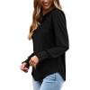 imageXIEERDUO Blouses for Women Dressy Casual Long Sleeve Shirts Fashion Clothing Puff Sleeve Tunic Tops with Smocked CuffsEblack