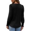 imageXIEERDUO Blouses for Women Dressy Casual Long Sleeve Shirts Fashion Clothing Puff Sleeve Tunic Tops with Smocked CuffsEblack
