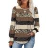imageXIEERDUO Blouses for Women Dressy Casual Long Sleeve Shirts Fashion Clothing Puff Sleeve Tunic Tops with Smocked CuffsStripe Print