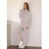 imageXIEERDUO Lounge Sets for Women 2025 Sweatsuit 2 Piece Outfits Sweatshirt Wide Leg Sweatpant Tracksuit Matching SetApricotwhite