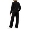 imageXIEERDUO Lounge Sets for Women 2025 Sweatsuit 2 Piece Outfits Sweatshirt Wide Leg Sweatpant Tracksuit Matching SetBlack