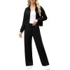 imageXIEERDUO Lounge Sets for Women 2025 Sweatsuit 2 Piece Outfits Sweatshirt Wide Leg Sweatpant Tracksuit Matching SetBlack