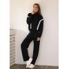 imageXIEERDUO Lounge Sets for Women 2025 Sweatsuit 2 Piece Outfits Sweatshirt Wide Leg Sweatpant Tracksuit Matching SetBlackwhite