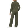 imageXIEERDUO Lounge Sets for Women 2025 Sweatsuit 2 Piece Outfits Sweatshirt Wide Leg Sweatpant Tracksuit Matching SetDark Green