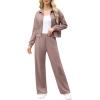 imageXIEERDUO Lounge Sets for Women 2025 Sweatsuit 2 Piece Outfits Sweatshirt Wide Leg Sweatpant Tracksuit Matching SetDark Pink