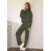 imageXIEERDUO Lounge Sets for Women 2025 Sweatsuit 2 Piece Outfits Sweatshirt Wide Leg Sweatpant Tracksuit Matching SetOlive Green