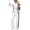 imageXIEERDUO Lounge Sets for Women 2025 Sweatsuit 2 Piece Outfits Sweatshirt Wide Leg Sweatpant Tracksuit Matching SetWhiteblack