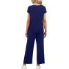 imageXIEERDUO Womens Cap Sleeve Lounge Sets 2 Piece Travel Outfits Airport Tracksuits Wide Leg Loungewear S3XLNavy