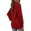 imageXIEERDUO Womens Long Sleeve Tops 2024 Fall Ruffle Puff Sleeve Cute Tunic Shirts Dressy10red