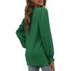 imageXIEERDUO Womens Long Sleeve Tops 2024 Fall Ruffle Puff Sleeve Cute Tunic Shirts DressyA05green