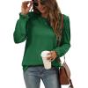 imageXIEERDUO Womens Long Sleeve Tops 2024 Fall Ruffle Puff Sleeve Cute Tunic Shirts DressyA05green