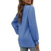 imageXIEERDUO Womens Long Sleeve Tops 2024 Fall Ruffle Puff Sleeve Cute Tunic Shirts DressyA06blue