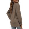 imageXIEERDUO Womens Long Sleeve Tops 2024 Fall Ruffle Puff Sleeve Cute Tunic Shirts DressyA07brown