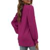 imageXIEERDUO Womens Long Sleeve Tops 2024 Fall Ruffle Puff Sleeve Cute Tunic Shirts DressyA11rose Violet
