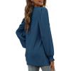 imageXIEERDUO Womens Long Sleeve Tops 2024 Fall Ruffle Puff Sleeve Cute Tunic Shirts DressyA12navy