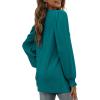 imageXIEERDUO Womens Long Sleeve Tops 2024 Fall Ruffle Puff Sleeve Cute Tunic Shirts DressyA13turquoise