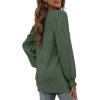 imageXIEERDUO Womens Long Sleeve Tops 2024 Fall Ruffle Puff Sleeve Cute Tunic Shirts DressyA14dark Green