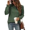 imageXIEERDUO Womens Long Sleeve Tops 2024 Fall Ruffle Puff Sleeve Cute Tunic Shirts DressyA14dark Green