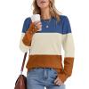 imageWomens Sweaters Fall Fashion 2025 Long Sleeve Button Cuff Soft Knit Pullover Trendy Tops Dressy Casual BlousesBlue Apricot Orange