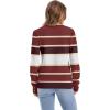 imageWomens Sweaters Fall Fashion 2025 Long Sleeve Button Cuff Soft Knit Pullover Trendy Tops Dressy Casual BlousesColored Stripes 1