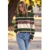 imageWomens Sweaters Fall Fashion 2025 Long Sleeve Button Cuff Soft Knit Pullover Trendy Tops Dressy Casual BlousesColored Stripes 3
