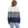 imageWomens Sweaters Fall Fashion 2025 Long Sleeve Button Cuff Soft Knit Pullover Trendy Tops Dressy Casual BlousesWhite Grey Blue