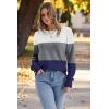 imageWomens Sweaters Fall Fashion 2025 Long Sleeve Button Cuff Soft Knit Pullover Trendy Tops Dressy Casual BlousesWhite Grey Blue