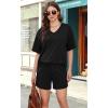 imageXIEERDUO Lounge Sets for Women Shorts Summer Pajamas for Women Set Sleepwear 2 Piece Sets Airport Vacation OutfitsBlack