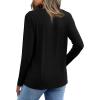 imageXIEERDUO Womens Long Sleeve ShirtsFall Tops Basic Tshirts Loose Fit V Neck 3 PacksBlackgreywhite
