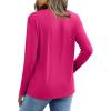 imageXIEERDUO Womens Long Sleeve ShirtsFall Tops Basic Tshirts Loose Fit V Neck 3 PacksBlackwhitepink