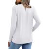 imageXIEERDUO Womens Long Sleeve ShirtsFall Tops Basic Tshirts Loose Fit V Neck 3 PacksBlackwhitewine