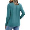 imageXIEERDUO Womens Long Sleeve ShirtsFall Tops Basic Tshirts Loose Fit V Neck 3 PacksBlueblackgrey