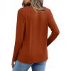 imageXIEERDUO Womens Long Sleeve ShirtsFall Tops Basic Tshirts Loose Fit V Neck 3 PacksGreyblackorange