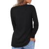 imageXIEERDUO Womens Long Sleeve Shirts Lace Crewneck Tunic Tops for Leggings Loose Fit01black