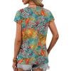 imageXIEERDUO Womens Summer Tops Short Sleeve Shrits 2026 Trendy V Neck Spring Outfits Beach Vacation ClothesPatternedhawaii