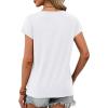 imageXIEERDUO Womens Summer Tops Short Sleeve Shrits 2026 Trendy V Neck Spring Outfits Beach Vacation ClothesWhite