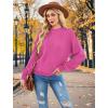 imageXIEERDUO Womens Sweaters Pullover Knit Sweater Turtleneck Long Sleeve Shirts Fall Fashion 2025Pink