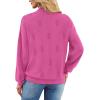 imageXIEERDUO Womens Sweaters Pullover Knit Sweater Turtleneck Long Sleeve Shirts Fall Fashion 2025Pink
