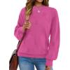imageXIEERDUO Womens Sweaters Pullover Knit Sweater Turtleneck Long Sleeve Shirts Fall Fashion 2025Pink