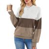 imageXIEERDUO Womens Sweaters Pullover Knit Sweater Turtleneck Long Sleeve Shirts Fall Fashion 2025White Brown Khaki