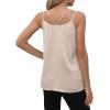 imageXIEERDUO V Neck Tank Tops for Women Silk Satin Summer Sleeveless Camisole S2XL03 Champagne