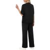 imageXIEERDUO Womens Side Slit Lounge Sets 2 Piece Travel Outfits Airport Tracksuit Oversized Wide Leg Loungewear S3XLA Black