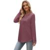 imageXIEERDUO Boho Tops for Women Blouses Dressy Casual V Neck Long Sleeve Shirts Fall Outfits Trendy Vacation ClothesWine Red