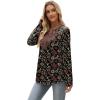 imageXIEERDUO Boho Tops for Women Blouses Dressy Casual V Neck Long Sleeve Shirts Fall Outfits Trendy Vacation ClothesZ Grey Printed
