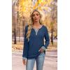 imageXIEERDUO Sweater for Women Winter Clothing Long Sleeve Shirts Fall Fashion Must Haves Comfiest Airport Outfits TrendyZnavy Blue