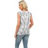 imageXIEERDUO Womens Tank Tops Loose Fit Casual Fashion Summer Soft Pleated V Neck Sleeveless BlousesVertical Stripe Print