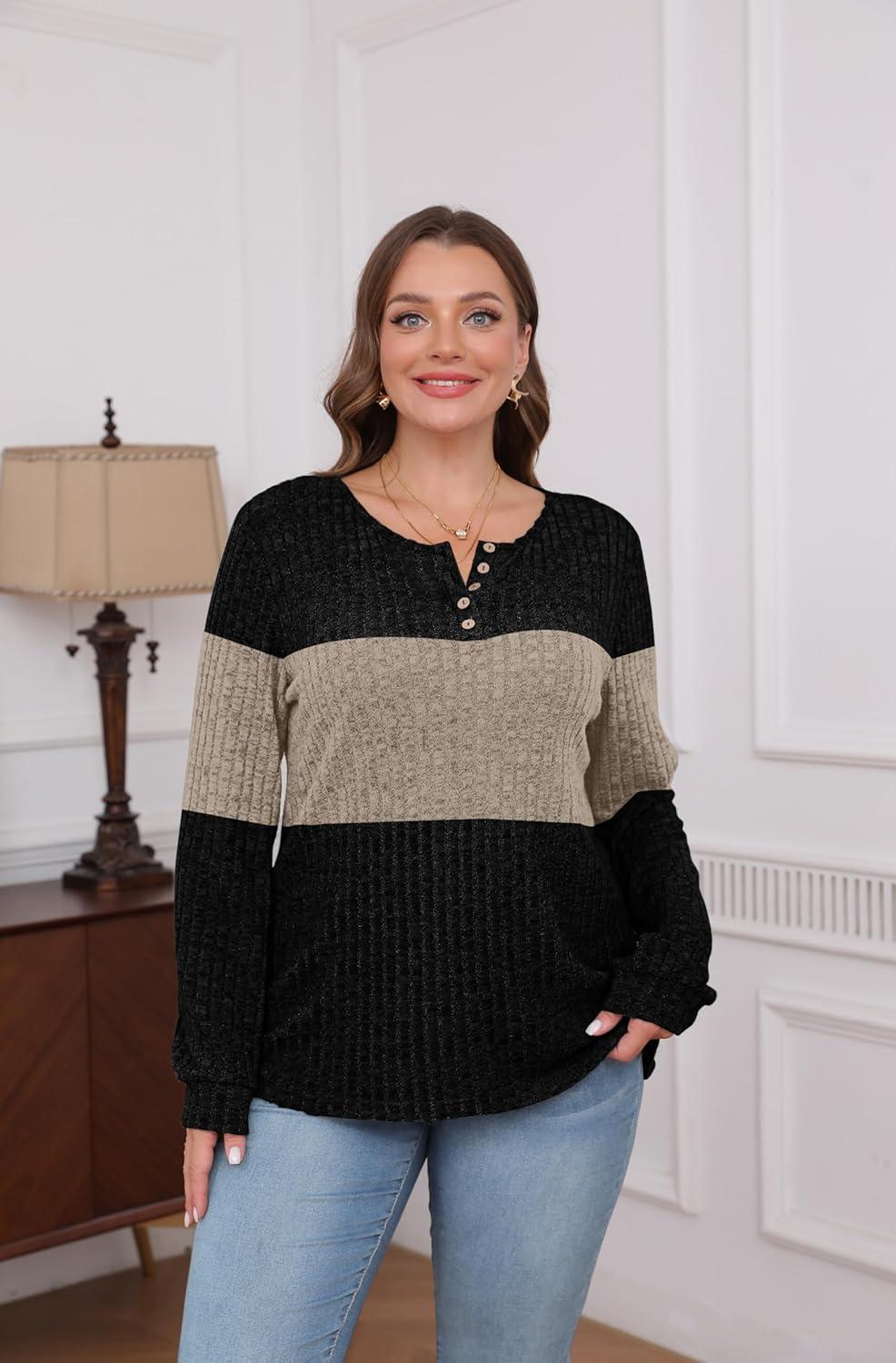 imageXIEERDUO Sweater for Women Winter Clothing Long Sleeve Shirts Fall Fashion Must Haves Comfiest Airport Outfits TrendyZblack2