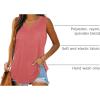 imageXIEERDUO Womens Tank Tops V Neck Basic Solid Color Casual Flowy Summer Sleeveless01coral