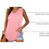 imageXIEERDUO Womens Tank Tops V Neck Basic Solid Color Casual Flowy Summer Sleeveless01light Pink