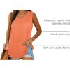 imageXIEERDUO Womens Tank Tops V Neck Basic Solid Color Casual Flowy Summer Sleeveless01orange